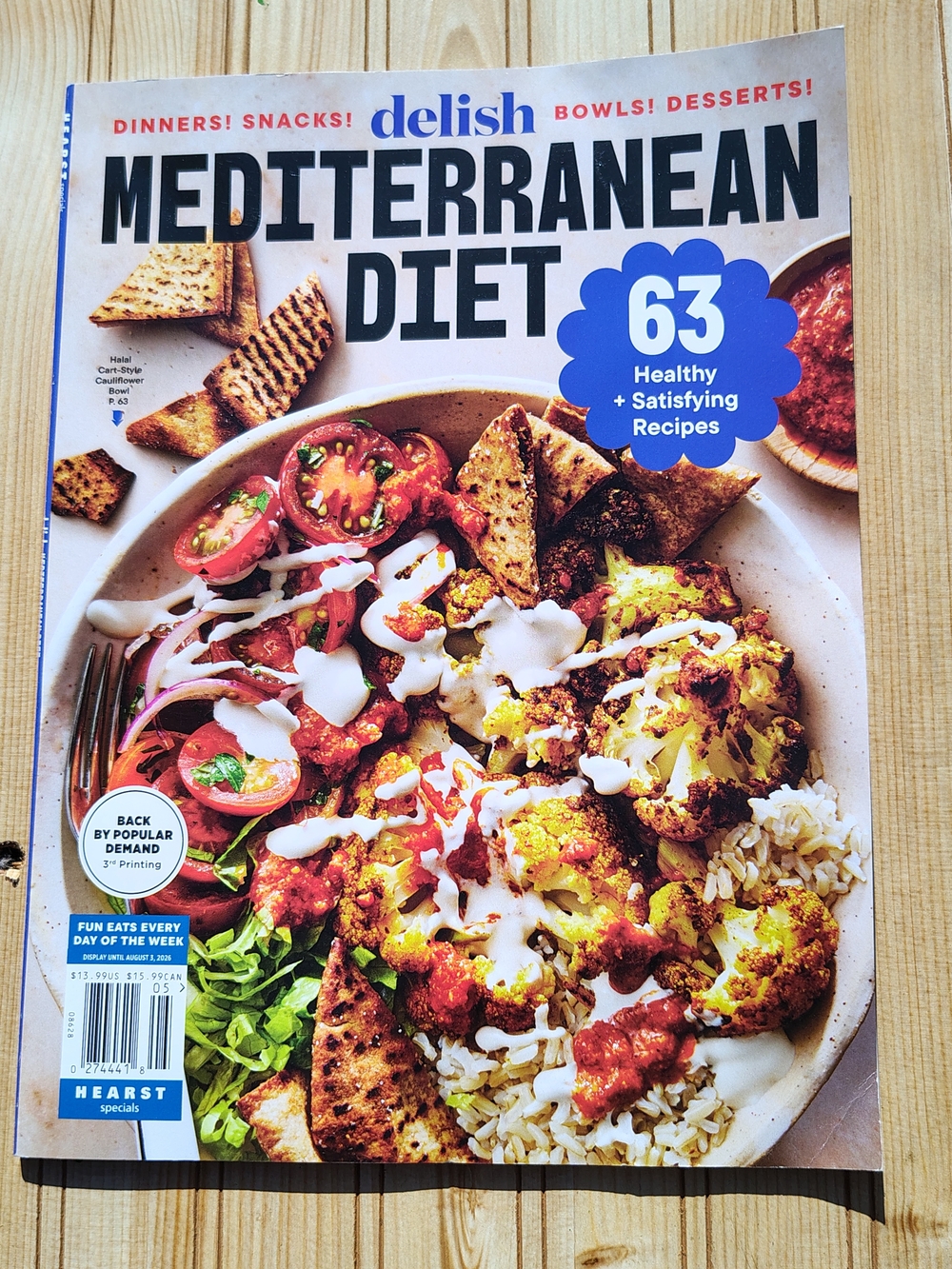 Mediterranean Diet Cookbook — White & Blue Cover, 63 Healthy Recipes